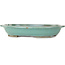 Oval turquoise bonsai pot - 480 x 375 x 78 mm