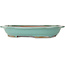 Oval turquoise bonsai pot - 480 x 375 x 78 mm