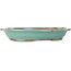 Oval turquoise bonsai pot - 480 x 375 x 78 mm