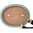 Pot à bonsaï ovale turquoise - 480 x 375 x 78 mm