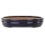 Vaso bonsai ovale blu scuro di Yamafusa - 403 x 315 x 55 mm