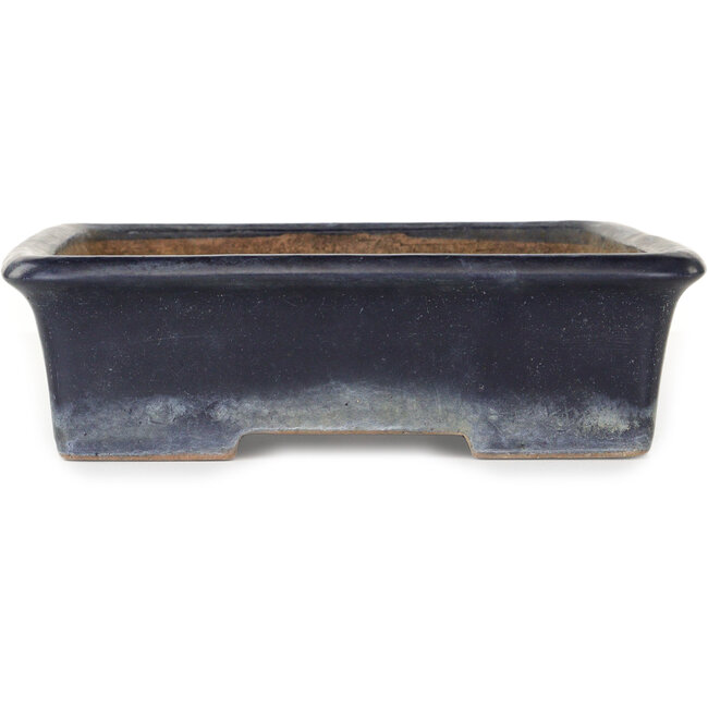 Vaso bonsai rettangolare blu scuro di Yamafusa - 345 x 260 x 75 mm