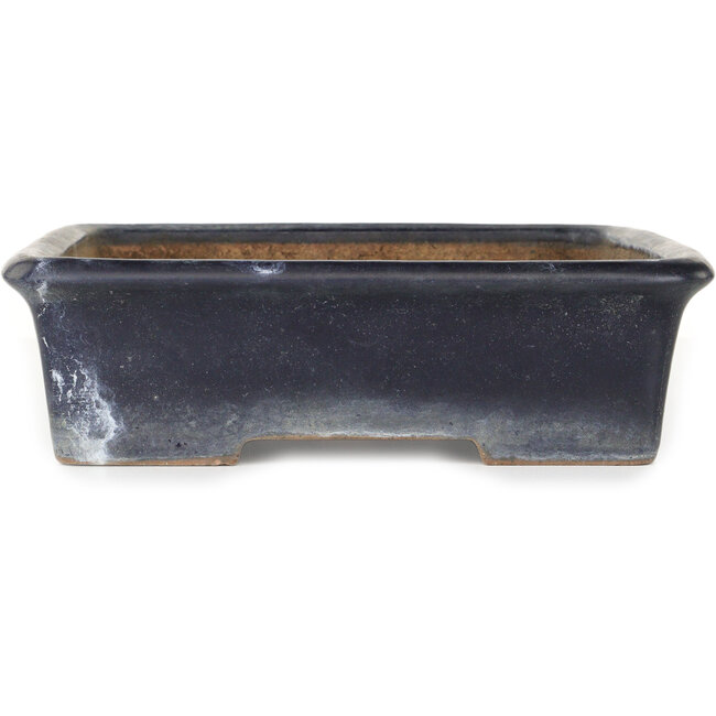 Vaso bonsai rettangolare blu scuro di Yamafusa - 345 x 260 x 75 mm