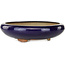 Round dark blue bonsai pot - 410 x 410 x 105 mm