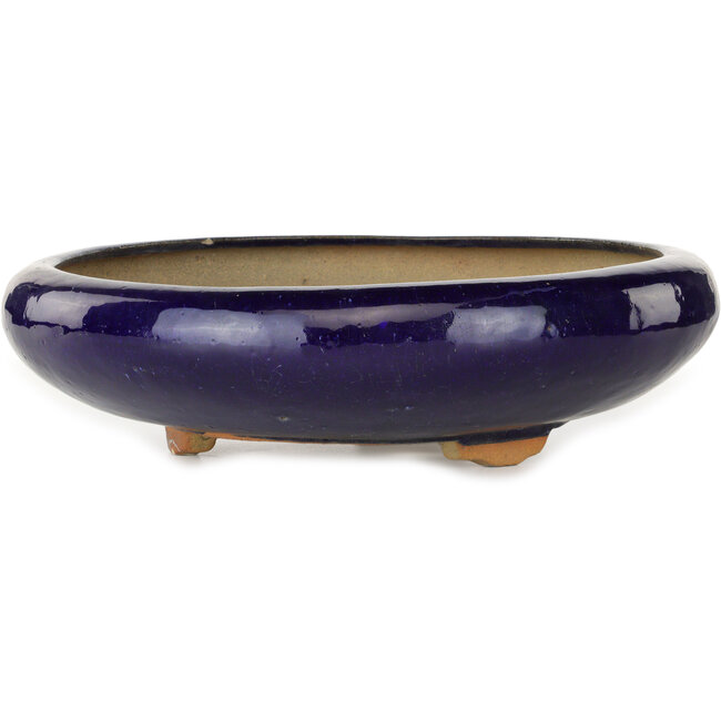 Vaso bonsai rotondo blu scuro - 410 x 410 x 105 mm