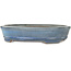 Vaso bonsai ovale blu di Gyouzan - 425 x 355 x 90 mm
