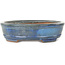 Ovale blauwe bonsaipot van Gyouzan - 425 x 355 x 90 mm