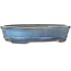 Pot à bonsaï ovale bleu de Gyouzan - 425 x 355 x 90 mm