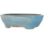 Pot à bonsaï ovale bleu de Gyouzan - 405 x 333 x 115 mm
