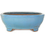Ovale blauwe bonsaipot van Gyouzan - 405 x 333 x 115 mm