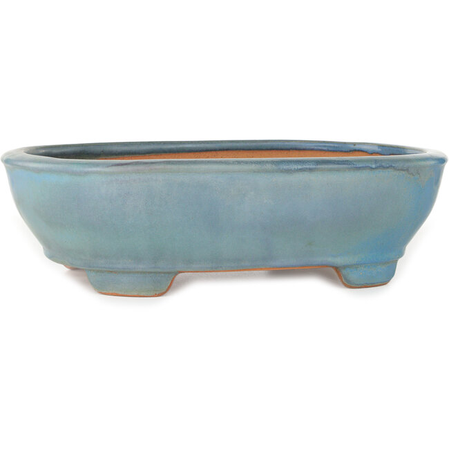 Vaso bonsai ovale blu di Gyouzan - 405 x 333 x 115 mm