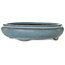 Oval blue bonsai pot by Tosho - 310 x 260 x 75 mm