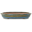 Ovale blauwe bonsaipot van Reiho - 455 x 330 x 53 mm