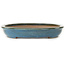 Ovaler blauer Bonsai-Topf von Reiho - 455 x 330 x 53 mm