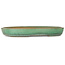Pot à bonsaï ovale vert de Yamafusa - 465 x 320 x 58 mm