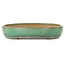 Oval green bonsai pot by Yamafusa - 465 x 320 x 58 mm