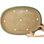 Oval green bonsai pot by Yamafusa - 465 x 320 x 58 mm