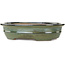 Oval green bonsai pot by Reiho - 380 x 295 x 93 mm