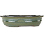 Oval green bonsai pot by Reiho - 380 x 295 x 93 mm