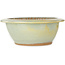 Pot à bonsaï rond beige à jaune de Koyou - 345 x 345 x 135 mm
