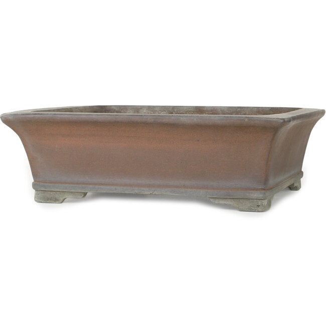 Pot à bonsaï rectangulaire non émaillé de Gyouzan - 450 x 395 x 137 mm