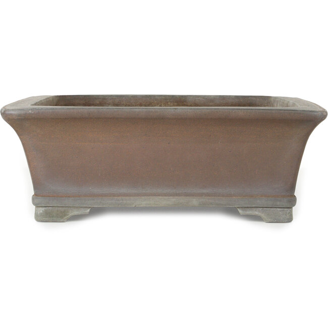 Pot à bonsaï rectangulaire non émaillé de Gyouzan - 450 x 395 x 137 mm