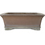 Rectangular unglazed bonsai pot by Gyouzan - 450 x 395 x 137 mm