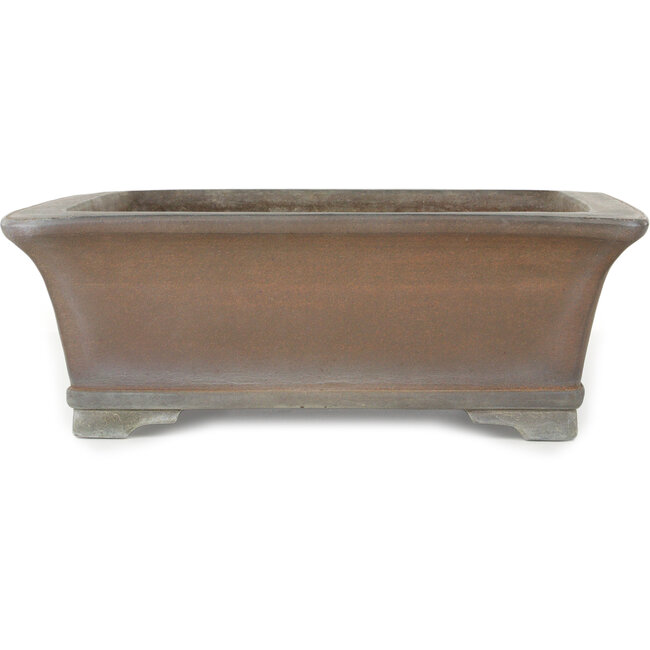 Pot à bonsaï rectangulaire non émaillé de Gyouzan - 450 x 395 x 137 mm