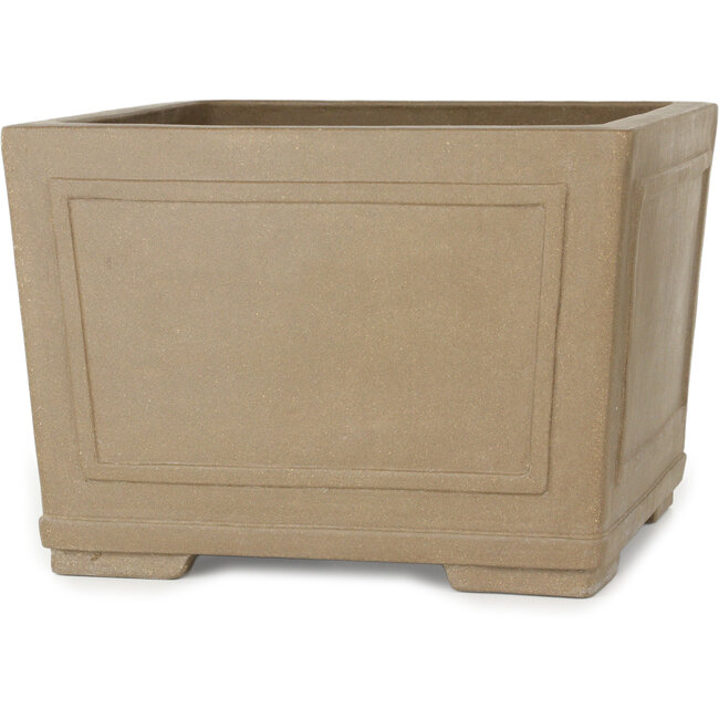 Square unglazed bonsai pot - 285 x 285 x 203 mm