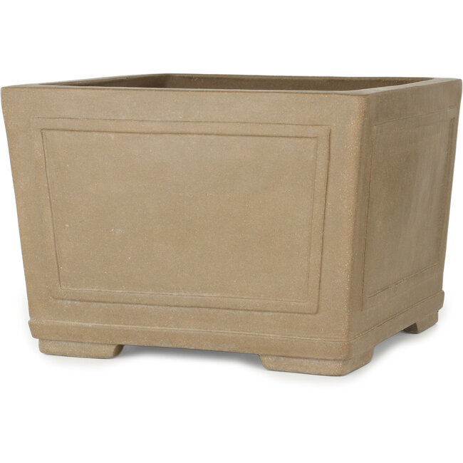 Square unglazed bonsai pot - 285 x 285 x 203 mm