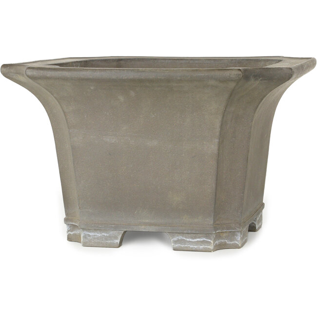 Square unglazed bonsai pot - 335 x 335 x 205 mm