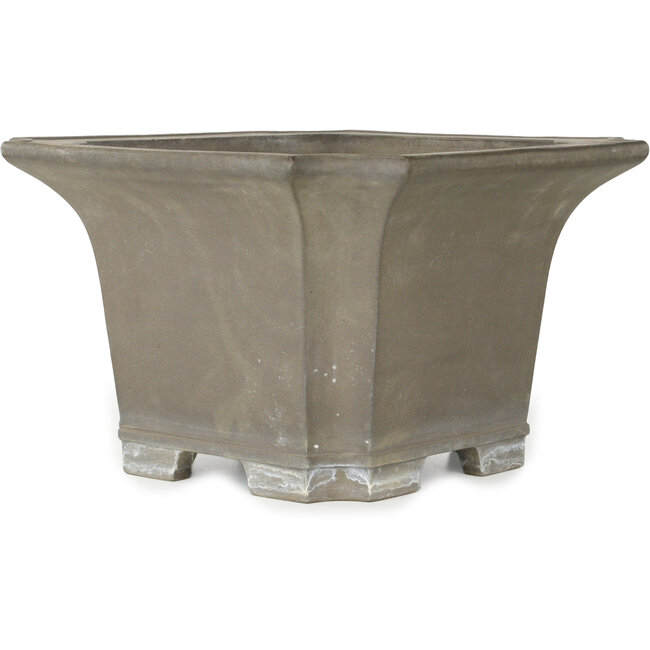 Square unglazed bonsai pot - 335 x 335 x 205 mm