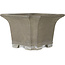 Square unglazed bonsai pot - 335 x 335 x 205 mm