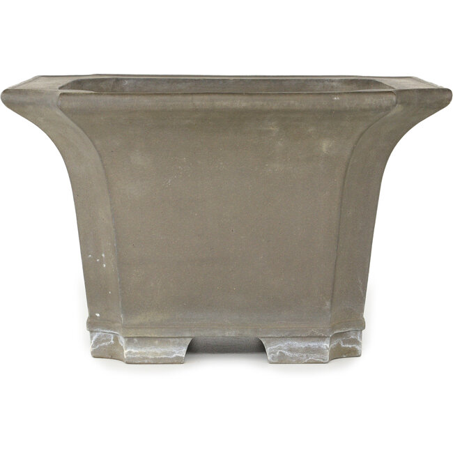 Square unglazed bonsai pot - 335 x 335 x 205 mm