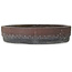 Ronde ongeglazuurde bonsaipot in drumpot-stijl - 455 x 455 x 93 mm