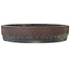Round unglazed bonsai pot in drumpot style - 455 x 455 x 93 mm