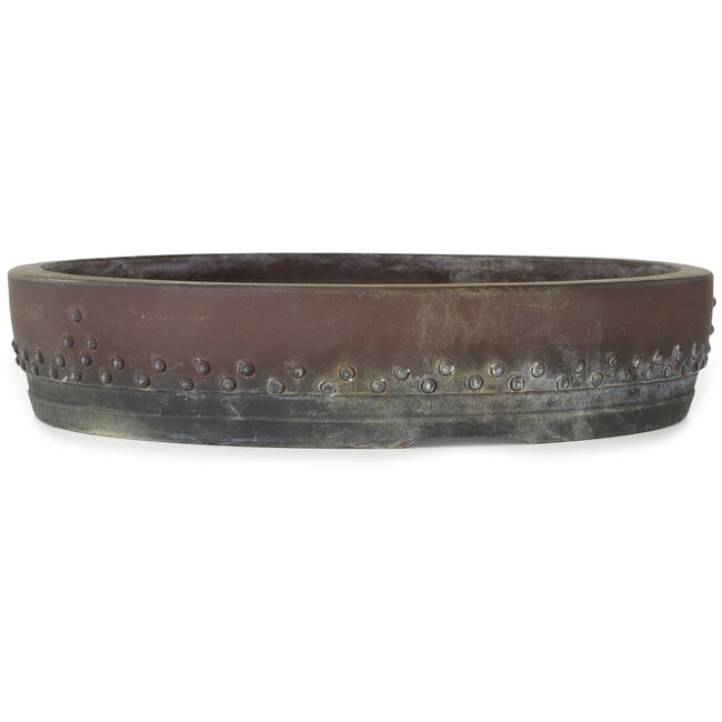 Maceta redonda sin esmaltar para bonsái, estilo drumpot - 455 x 455 x 93 mm