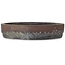 Ronde ongeglazuurde bonsaipot in drumpot-stijl - 455 x 455 x 93 mm