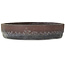 Ronde ongeglazuurde bonsaipot in drumpot-stijl - 455 x 455 x 93 mm
