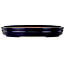 Pot à bonsaï ovale bleu foncé de Yamafusa - 403 x 315 x 55 mm