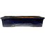 Maceta rectangular para bonsái azul oscuro de Yamafusa - 345 x 260 x 75 mm