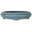 Ovale blauwe bonsaipot van Tosho - 310 x 260 x 75 mm
