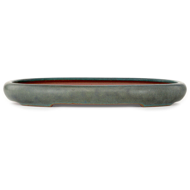 Ovale blauwe bonsaipot van Reiho - 415 x 295 x 45 mm