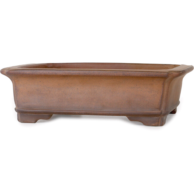 Maceta rectangular sin esmaltar para bonsái de Gyouzan - 430 x 385 x 125 mm