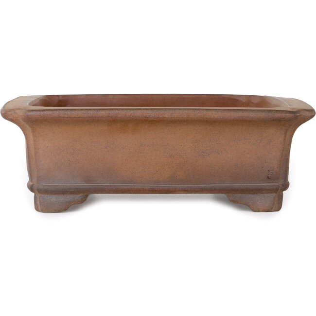 Vaso bonsai rettangolare non smaltato di Gyouzan - 430 x 385 x 125 mm