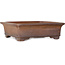 Rectangular unglazed bonsai pot by Gyouzan - 430 x 385 x 125 mm