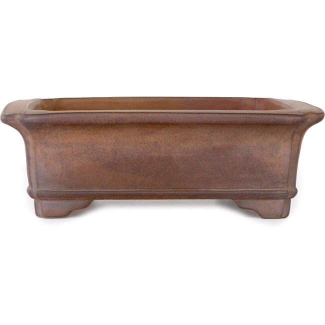 Rechteckiger unglasierter Bonsai-Topf von Gyouzan - 430 x 385 x 125 mm