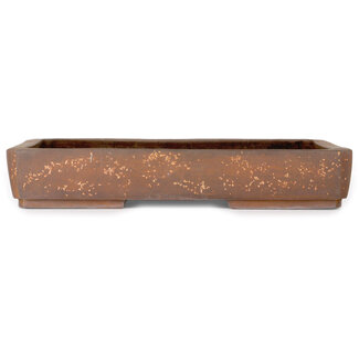 Heian Kosen 460 mm rectangular unglazed bonsai pot by Heian Kosen, Kyoto, Japan