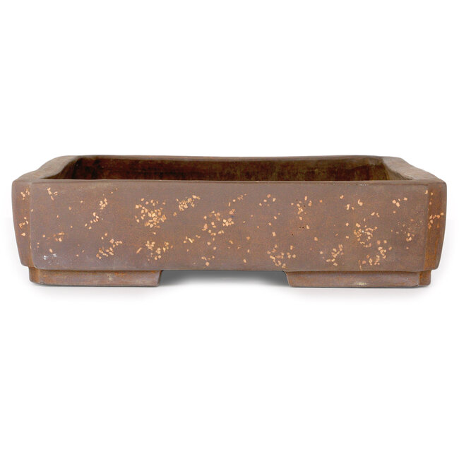 Rechthoekige ongeglazuurde bonsaipot van Heian Kosen - 460 x 320 x 78 mm