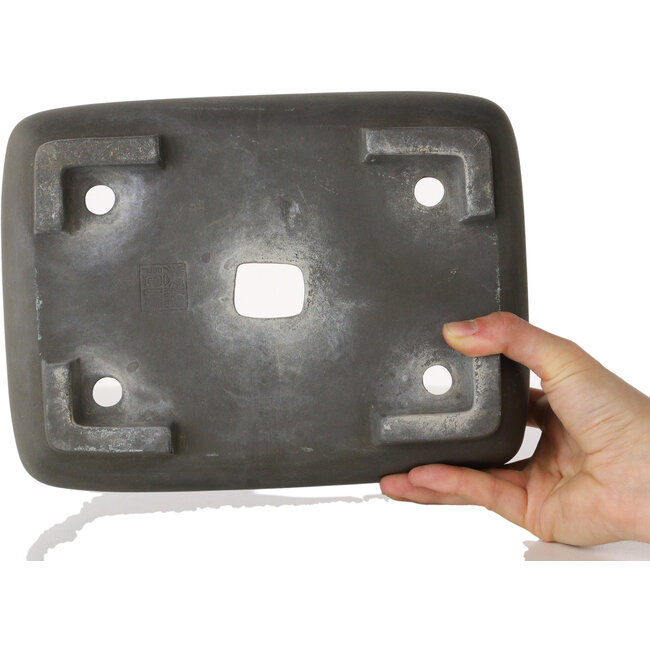 Maceta rectangular para bonsái sin esmaltar - 250 x 190 x 105 mm